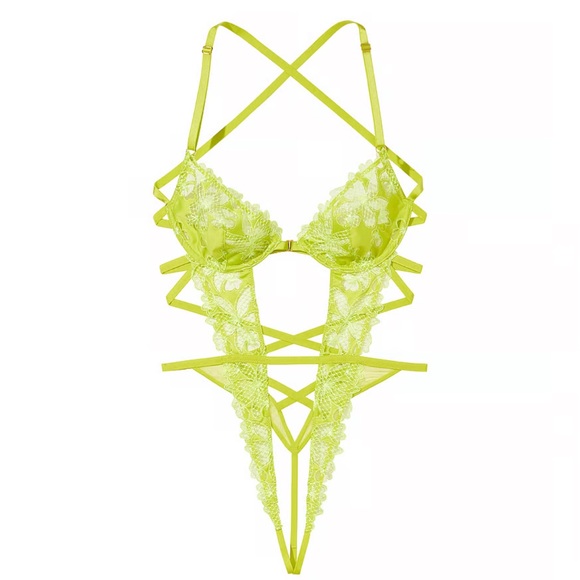 Victoria's Secret Other - NWT Victoria's Secret VERY SEXY Tease Floral Embroidery Unlined Crotchless Teddy